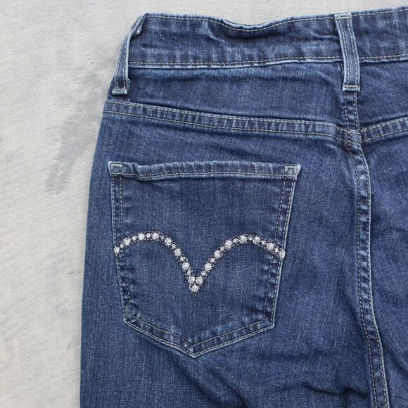Levi Strauss And Co Pants Womens Blue Button Zip Mid Rise Skinny Denim Jeans - Picture 16 of 16